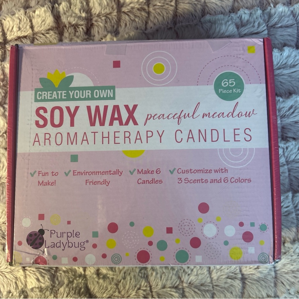 PURPLE LADYBUG DIY Candle Making Kit for Teens with Aromatherapy Scents